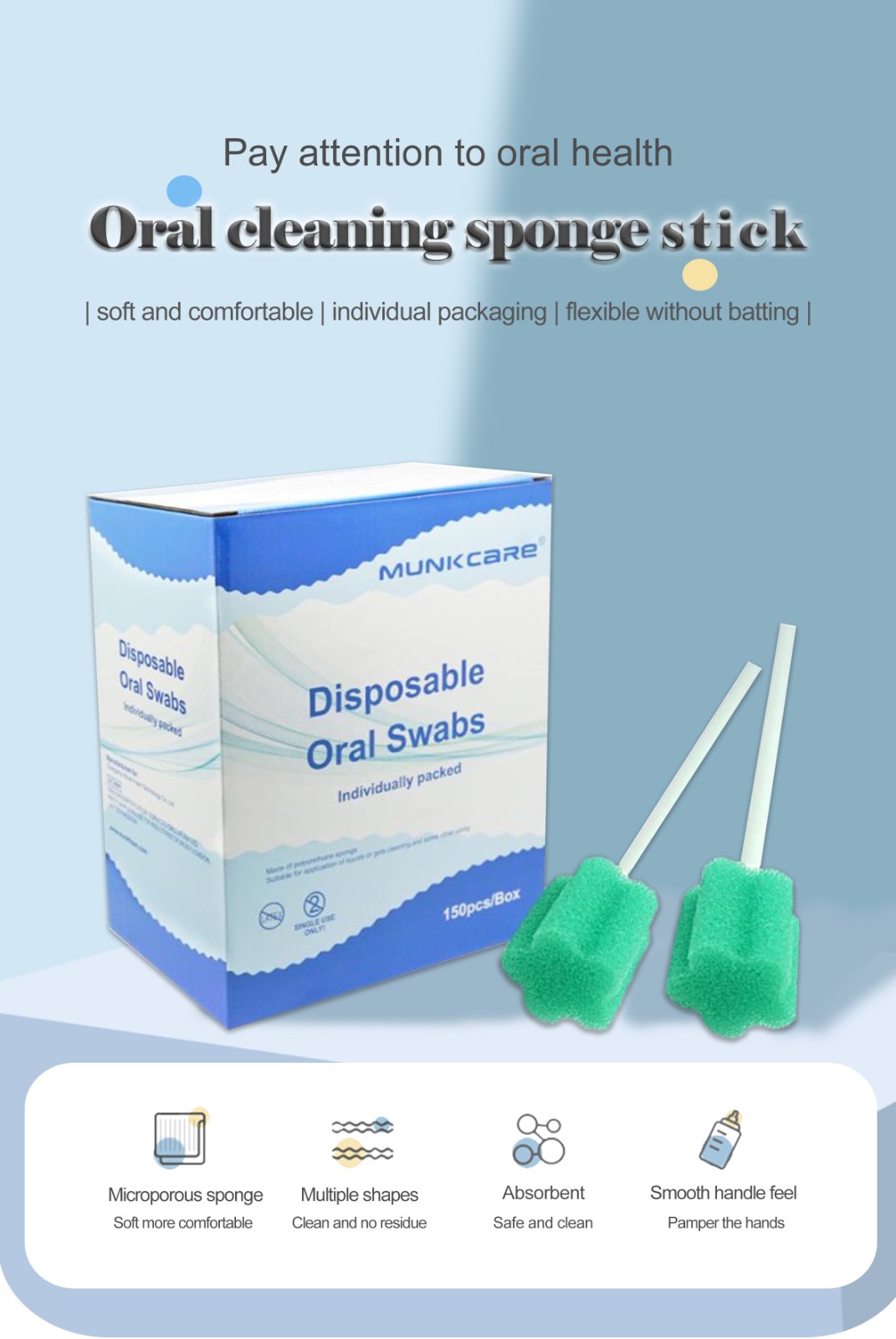 Medical Oral Sponge Sticks Cleaning Products Surgical Foam Brush Cleaning  Sponge Stick - China Medical Sponge Stick, Cleaning Medical Sponge Stick