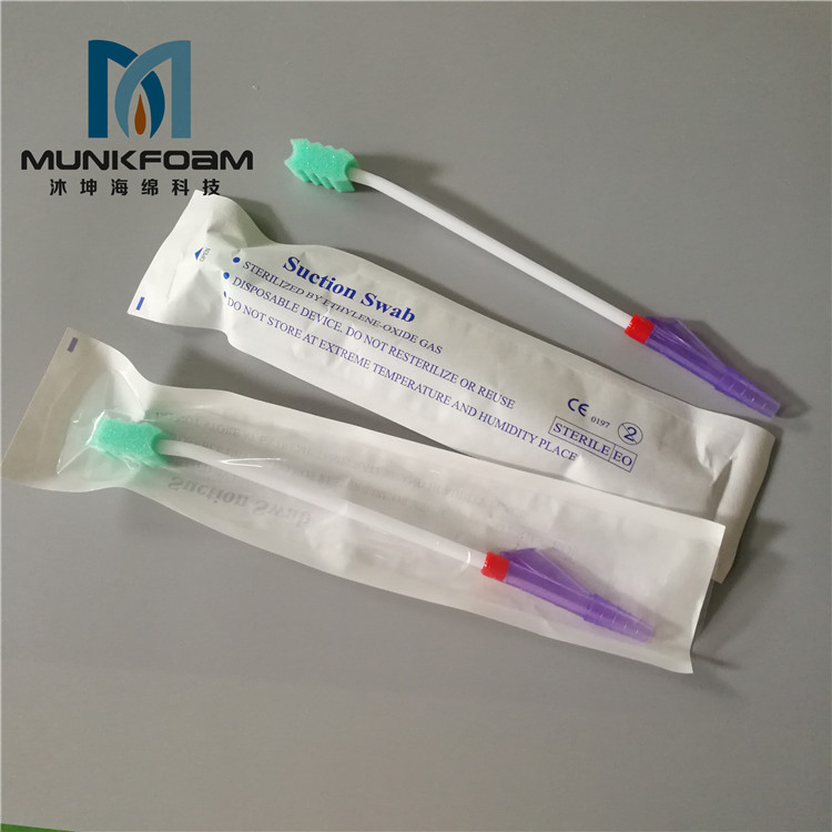 Suction sponge swab