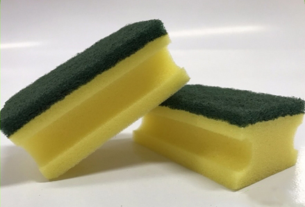 scouring pad for washing dishes/ heavy duty scrubber/ cellulose sponge with scouring pads