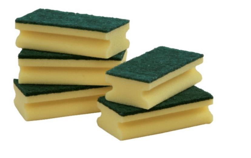 Gold supplier Kitchen white cleaning sponges with handle